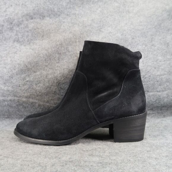 Paul Green Shoe Women 8.5 Bootie Classic Fashion Block Heel Leather Nicole Black - Picture 4 of 16